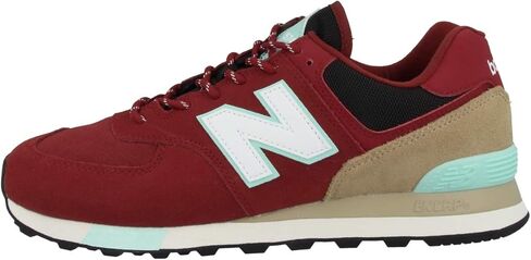 New Balance mens Iconic 574 V2 Sneaker, Team Red/Wave, 7.5 US in Saudi Arabia