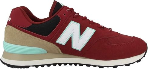 New Balance mens Iconic 574 V2 Sneaker, Team Red/Wave, 7.5 US in Saudi Arabia