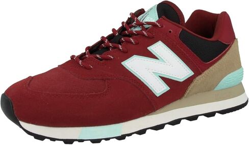 New Balance mens Iconic 574 V2 Sneaker, Team Red/Wave, 7.5 US in Saudi Arabia