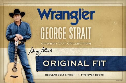 بنطلون جينز رجالي ماركة Wrangler George Strait Cowboy Cut الأصلي, أزرق, One Size in Kuwait