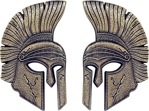 Spartan Gladiator Helmet Metal Car Emblem Badge 3D Design with Strong 3M Adhesive Durable Zinc Alloy Automotive Decoration for Exterior Styling (Matt Black) in Saudi Arabia