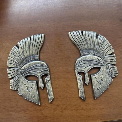 Spartan Gladiator Helmet Metal Car Emblem Badge 3D Design with Strong 3M Adhesive Durable Zinc Alloy Automotive Decoration for Exterior Styling (Matt Black) in Saudi Arabia