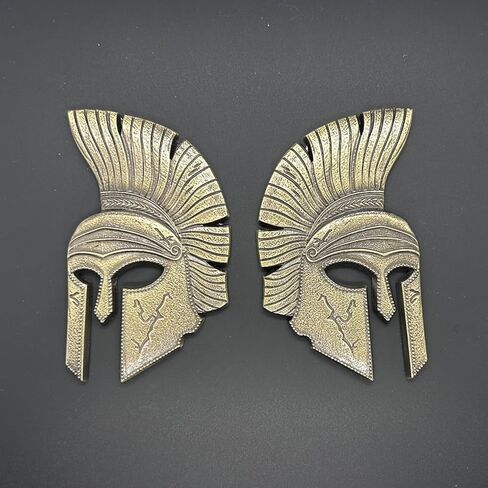 Spartan Gladiator Helmet Metal Car Emblem Badge 3D Design with Strong 3M Adhesive Durable Zinc Alloy Automotive Decoration for Exterior Styling (Matt Black) in Saudi Arabia