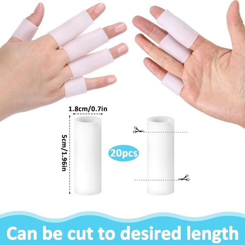 20 PCS Sleeves Sleeves و Doats و Silicone Hloves Aspes Afingers يغطي وسائد ويحمي أصابع حارس حارس الراحة لتكسير بثور الكالسيشات in Saudi Arabia