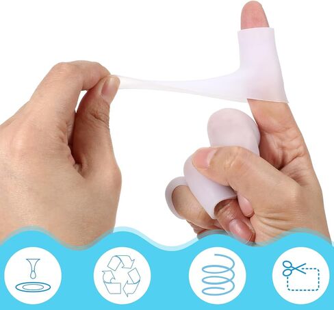 20 PCS Sleeves Sleeves و Doats و Silicone Hloves Aspes Afingers يغطي وسائد ويحمي أصابع حارس حارس الراحة لتكسير بثور الكالسيشات in Saudi Arabia