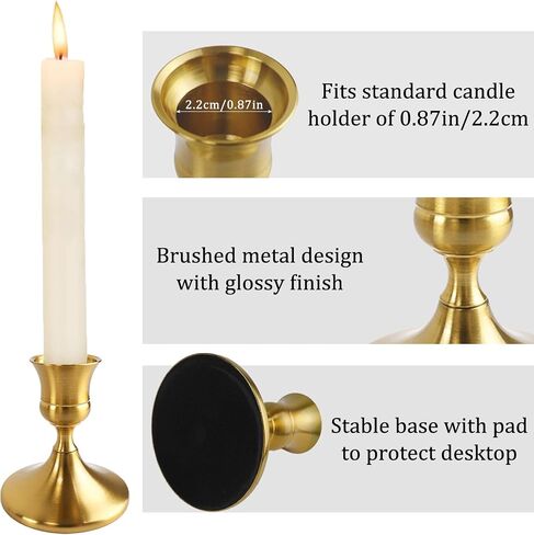 Vintage Black Taper Candle Holders Set of 4, Metal Candlestick Holders Elegant Handcrafted Décor for Weddings, Dining & Meditation,Table Centerpiece, Party, Christmas Decoration or Home Decor in Saudi Arabia