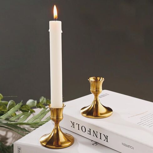 Vintage Black Taper Candle Holders Set of 4, Metal Candlestick Holders Elegant Handcrafted Décor for Weddings, Dining & Meditation,Table Centerpiece, Party, Christmas Decoration or Home Decor in Saudi Arabia
