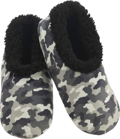 Snoozies mens slippers منقوشة داخلية ، أو سلك ، أو كامو ، و sherpa slippers slippers slippers socks non-skid ، والرجال ، والهدايا الذكور الهدايا in Saudi Arabia