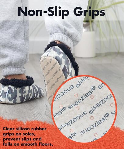 Snoozies mens slippers منقوشة داخلية ، أو سلك ، أو كامو ، و sherpa slippers slippers slippers socks non-skid ، والرجال ، والهدايا الذكور الهدايا in Saudi Arabia