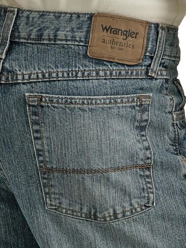 Wrangler Authentics Men’s Relaxed Fit Boot Cut Jean, Tinted Mid Shade, 33W x 32L in Kuwait