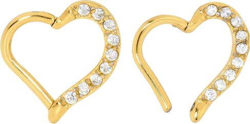 365 Sleepers 316L Surgical Steel Hypoallergenic 16g Love Gem Gem المجوهرات الحاجز المفصلية حلقة خاتم الجسم خارقة الشفاه الحلزونية اللولب الراك in Kuwait