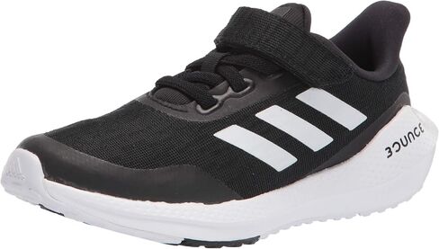 adidas Unisex-Child EQ21 Running Shoe, Black/White/Grey (Elastic), 4.5 in Kuwait
