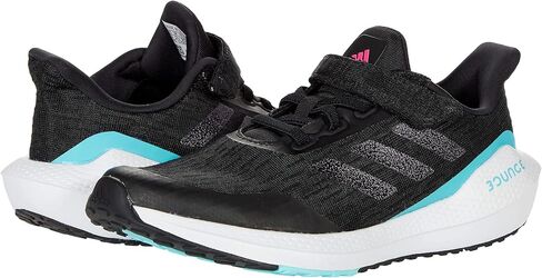 adidas Unisex-Child EQ21 Running Shoe, Black/White/Grey (Elastic), 4.5 in Kuwait