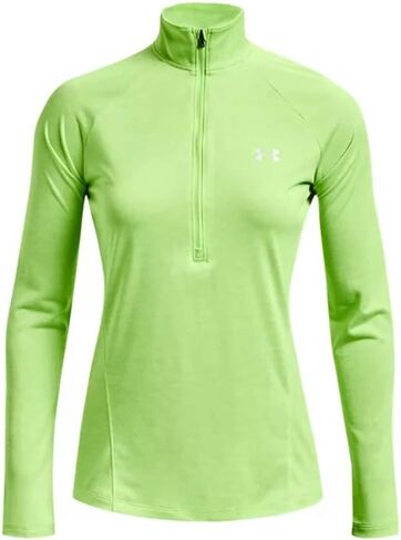 Under Armour Women's Tech Twist ½ Zip Long-Sleeve Pullover , Quirky Lime (752)/Metallic Silver , Small in Saudi Arabia