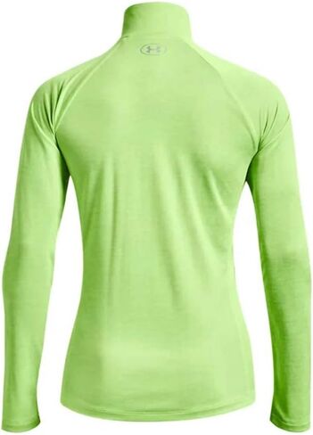 Under Armour Women's Tech Twist ½ Zip Long-Sleeve Pullover , Quirky Lime (752)/Metallic Silver , Small in Saudi Arabia
