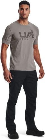 Under Armour Men's Antler Hunt Logo T-Shirt , Black (001)/Ua Barren Camo , Small in Saudi Arabia