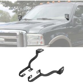 Hood Mount Brackets Ditch Light Pods Bracket Heavy Duty Steel Compatible with Ford F250 F350 F450 F550 Super Duty 1999-2007