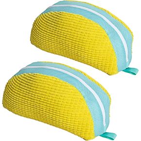 2PCS Shoe Washing Machine Bag for Washer & Dryer - Reusable Laundry Shoe Bags for Sneaker, Tennis, Sports, and Casual Shoes - Yellow, Durable & Machine-Washable
