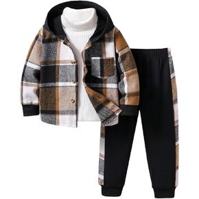 ملابس الأولاد الصغار - أزرار مزقّن السترة ومسنسات Sweat -pants - قطعتين من ملابس الأولاد