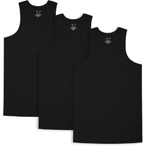 Homycomy Men's 100 ٪ Cotton Cotton Tank Top Ocleveless Crewneck A Sterts Basic Solid Lundershirts Stest 3 Pack