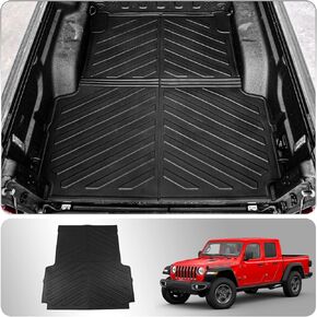 Bed Mat Compatible with 2020-2024 2025 Jeep Gladiator Trunk Bed Liner TPE All Weather 2023 Jeep Gladiator Accessories