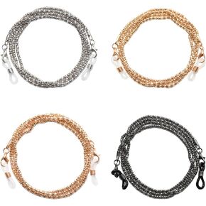 4 Pack Eyeglasses Chain, Colorful Beaded Sunglasses Holder Strap Around Neck