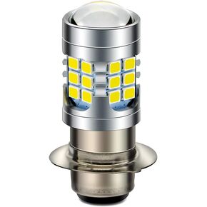 Ruiandsion H6M Light Bulb DC 6V P15D-25-1 Super Bright 2835 30SMD Chips P15D Motorcycle Light Bulb with High Low Beam,White