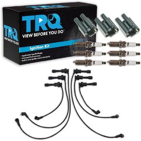 TRQ Ignition Kit Ignition Coil Spark Plugs Wire Set Compatible with 1991-1999 Mitsubishi 3000GT 1992-1995 Diamante