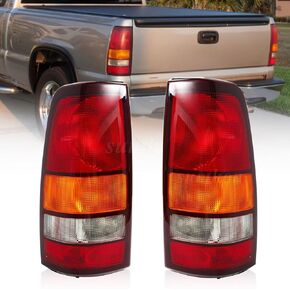 Tail Lights Compatible With 1999-2002 Chevy Silverado 1500 2500 3500 1500 HD 2500HD,for 1999-2006 GMC Sierra Taillights Rear Lamp without Bulb