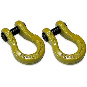 Jowl Split Shackle 3/4 | 10,000 lbs Capacity - Fits 2.0/2.5 inch D-Ring Tow Shackle Receiver Hitch Bracket Mount with 7/8" Pin | Detonator Yellow/Detonator Yellow