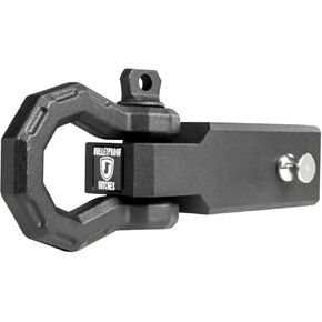 BulletProof Hitches - 3.0" Shackle Hitch Receiver with 22,000 lb. Rating and D-Ring/Clevis - Tow Hitch Shackle for 3.0" Receivers - Heavy Duty, Solid Steel, Black Powder Coat