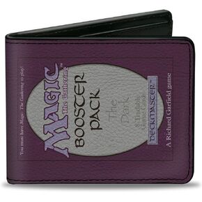 Buckle-Down Magic the Gathering Wallet, Bifold, Magic the Gathering the Dark Deckmaster Card Replica Purples, Vegan Leather