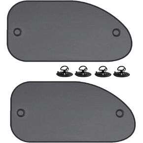 2 PCS Car Window Shade for Baby, Car Window Shades for Side Window, Sun & Glare Protection with Suction Cups, 25In x 15In Sun Shade for Car Window Baby (Black)