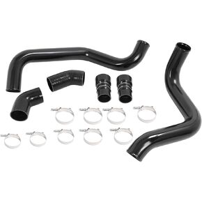 KUAFU 3" Turbo Intercooler Pipe & Boot Kit Compatible with 2002-2004 Chevrolet Silverado GMC Sierra 2500 HD 3500 6.6L LB7 Duramax Aluminium Black
