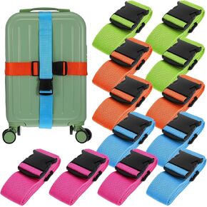 12 Pack Luggage Straps Suitcase Belts Straps Wide Adjustable Packing Straps Travel Belts Accessories for Business Traveling Packing