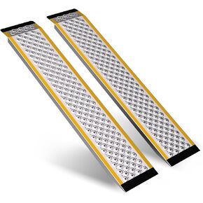 Aluminum Shed Ramp 2 Pack, 57" Sturdy Anti-Slip Loading Ramp for Riding Mower, Long Shed Ramp, Lightweight Ramps for Motorcycles, Lawn Mower, ATVs, Blowers, Carts, Pickup Trucks-1000 lbs/PR Capacity