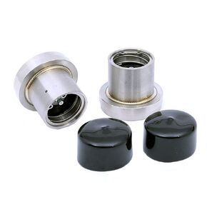 2PCS Trailer Wheel Bearing Protectors 2.717" with Dust Covers,Wheel Bearing Protector Cover with Silicone Cap Stainless Steel Trailer Axle Bearing Protector for RV Auto Boat Parts