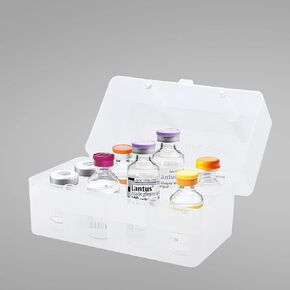 Insulin Vial Storage Box Holder for Fridge, 8 Slots Diabetic Insulin Vial Case Organizer Protector for Travel Fits 5ML-15ML Insulin Injection Vials (Green)