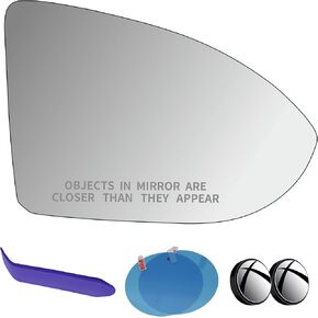 EAP Passenger Side Mirror Glass Compatible with VW Golf MK7 Golf GTI 2015-2021, eGolf 2015-2019, Alltrack 2017-2019, SportWagen 2015-2019, Jetta 2019-2021, Heated 5G0857522C, 17A857522E, 17A857522F
