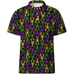 Turtle Henley Shirt Men's Funny Polo T-Shirts Button Up Short Sleeve Turtle Outfit Shirt for Men