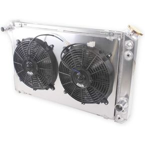 OHOB-COOL 3 صفوف برعيد الألمنيوم الكامل مع مروحة الكفن ل CHEVY 1970-1987 72 86 CAMARO MONTE CARLO NOVA EL CAMINO GMC OLDSMOBILE PONTIAC