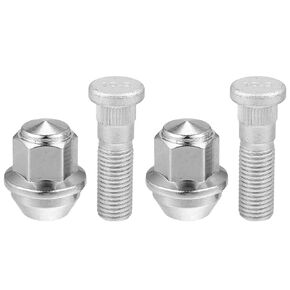 No.CV6Z-1012-C/ACPZ-1012-H M12-1.5 Wheel Stud Bolt for Ford Escape Focus Fusion for Lincoln MKZ MKC/Front Rear Left Right Wheel Lug Stud/Alloy Steel 19mm Hex/ 1 Set Silver Tone