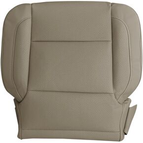 Driver or Passenger Side Bottom Replacement Leather Seat Cover Tan Compatible with Chevy Silverado Tahoe GMC Sierra Yukon 1500 2500 3500 2015-2019