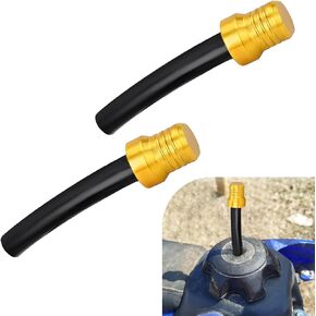 2pcs قبعة الغاز تنفيس أنبوب تنفيس ، أنبوب خرطوم تنفيس التهوية الصمام ، أنبوب تنفيس الخزان في اتجاه واحد مع CNC مع غطاء الألومنيوم ، ل ATV Quad 4 Wheeler ، دراجة نارية على الطرق الوعرة (أسود)