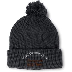 Speedy Pros Pom Pom Beanies for Women Dachshund Mom Mama Pet Dog Embroidery Skull Cap Dogs Winter Hats for Men 1 Size