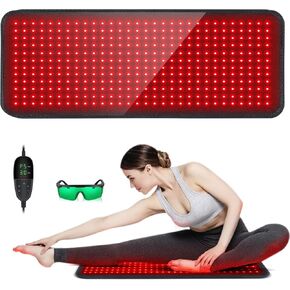 Red Light Therapy for Body, 31.5" x 11.8" Large Red Light Therapy Pad, 360 LEDs with 660nm Redlight & 850nm Infrared Light Therapy for Waist Back Shoulder Neck Pain Relief