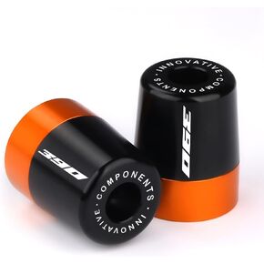 Handlebar Bar Ends Compatible with Duke 390 Any year Motorcycle CNC Handlebar Grip End Plug Balance Pad 390 duke Accessories (black)
