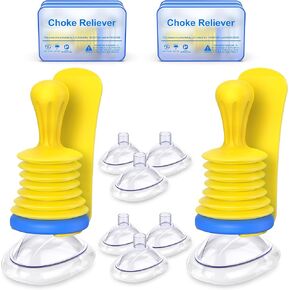 2-Pack Choking Rescue Device, HSA FSA Eligible, Choke Reliever with Wall-Mounted Hooks, Choking Rescue Device for Kids and Adults, 4 Sizes Home and Travel Choking Rescue Kit