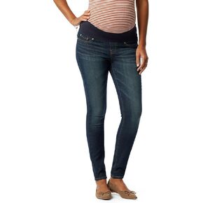 Signature by Levi Strauss & Co. Gold Label Women's Maternity Baby Bump Skinny Jeans, Blue Laguna, X-Large in Kuwait