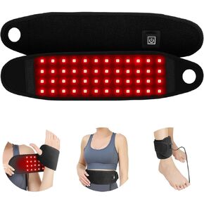 Red Light Therapy Belt for Neck, Hands Wrist - Infrared Red Light Hands Wrist Therapy Wrap - Target Wrist Therapy Pain Relief, Hand Palm Fingers Carpal Joint Muscle Stiffness (One Size)